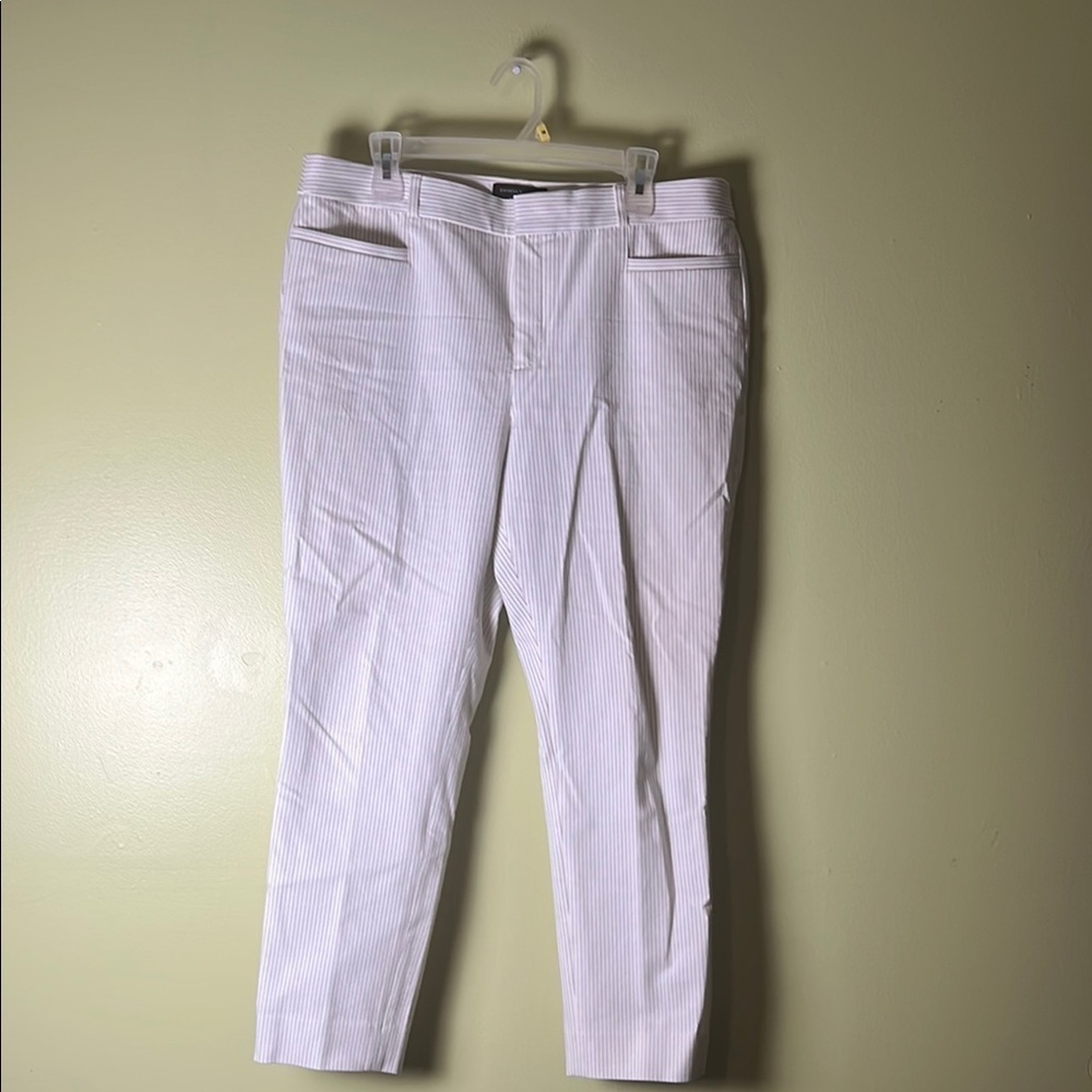 Banana Republic Black and White Striped Pants dressing, working, career.
